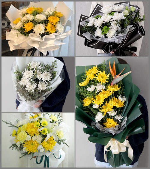 河北张家口下花园区段家堡乡白事花束代送